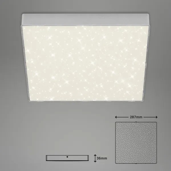 Briloner 7078-414 - Plafoniera LED STAR SKY LED/21W/230V 28x28 cm argento