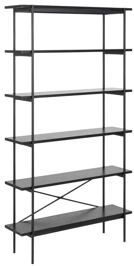 Scaffale nero effetto frassino 94x172 cm Angus - Actona