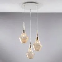 Lampadario Moderno Zeus Ambra 3 Luci E27