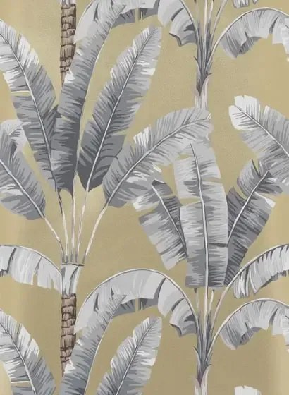 Palmen Tapete Palmaria von Osborne & Little - Gold/ Grey