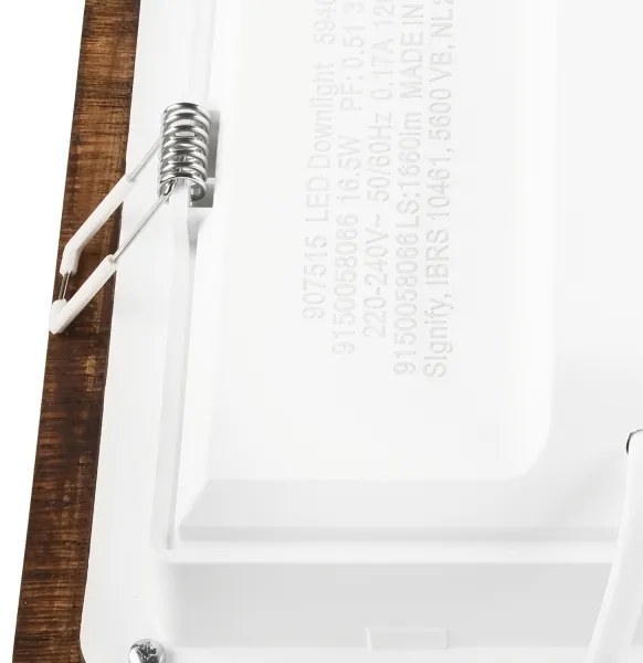 Lampada LED da incasso WOODY SPOT 17W 230V 3000K ciliegio 18,5x18,5 cm