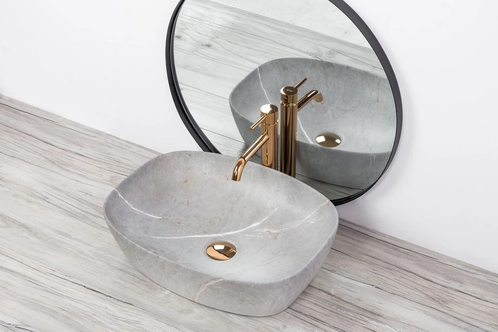 Lavabo da appoggio Rea Freja Grey