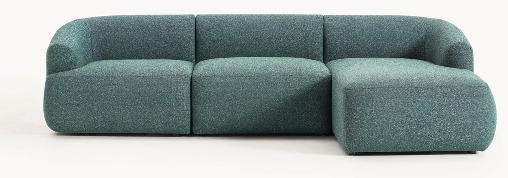 Divano angolare XL componibile 4 posti in bouclé Sofia