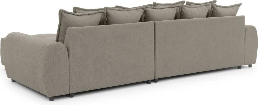 Divano angolare grigio tortora (con penisola a destra/con chaise lounge) Albane – Ropez