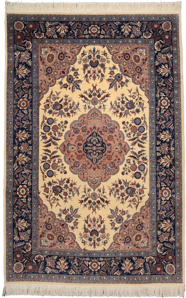 Isfahan Tappeto orientale 190x290 Beige (Cina) Annodato A Mano