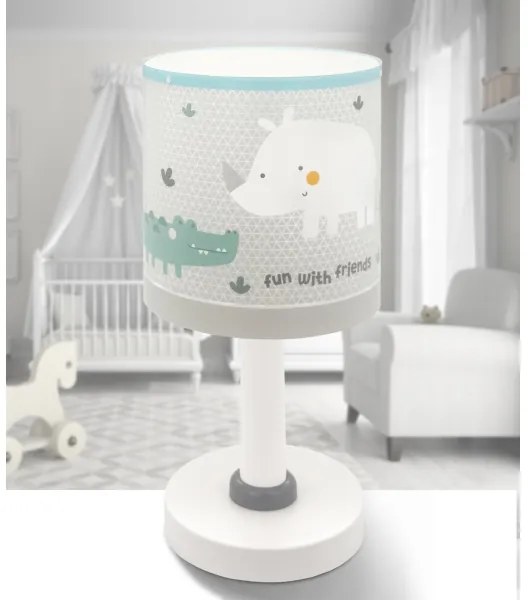 Dalber 60621 - Lampada per bambini RHICO AND CROCO 1xE14/8W/230V
