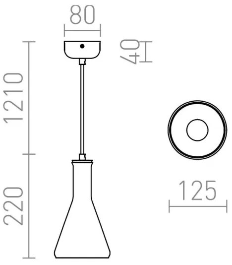 RED - Design Rendl - R12663 - Lampadario su filo PULIRE 1xE14/28W/230V