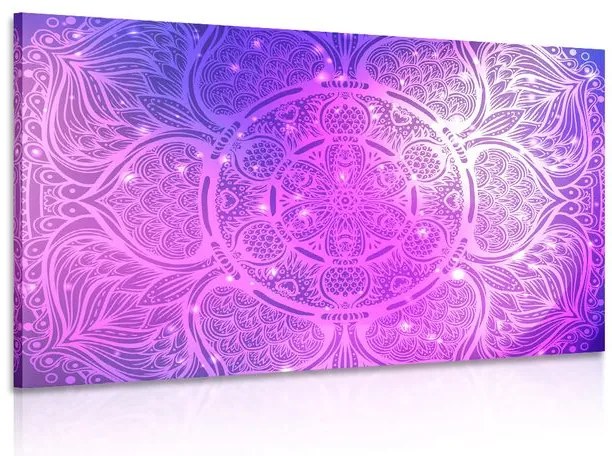 Quadro su tela – Mandala indiana con sfondo galattico