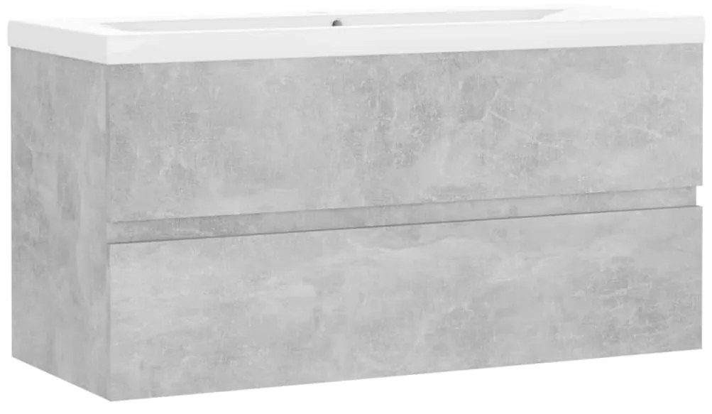 Mobile bagno con lavabo integrato grigio cemento in truciolato