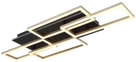 Globo 67359-40A - JEFFRY Lampada da soffitto dimmerabile a LED 40W/230V 32,5x87,5 cm nero + telecomando