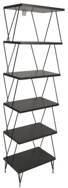Libreria BALABAN 165x48 cm antracite/nero
