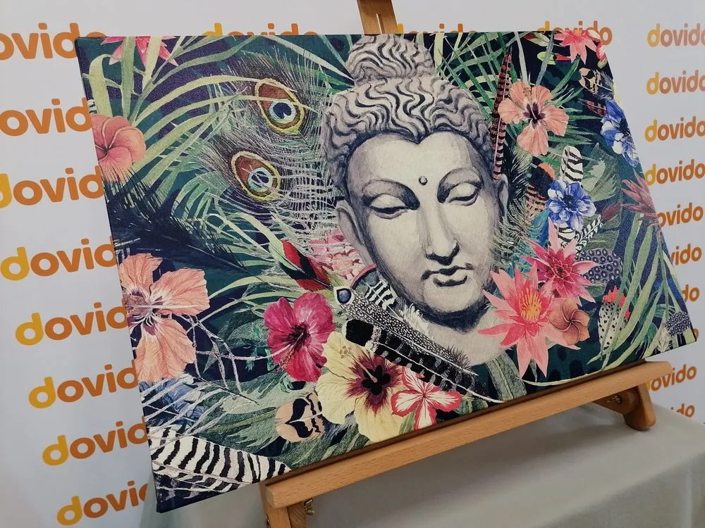 Stampa su tela – Buddha su sfondo esotico