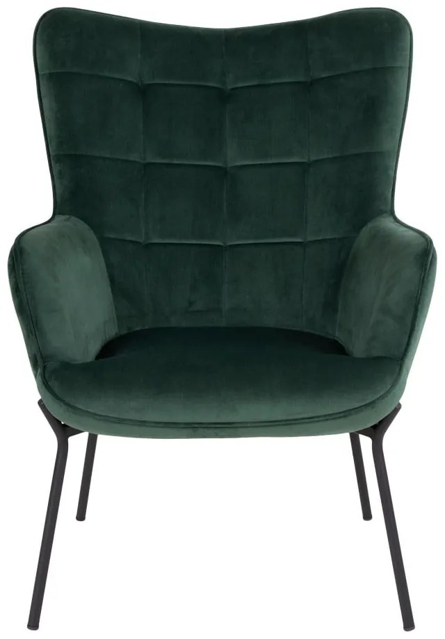 Poltrona in velluto verde Glasgow - House Nordic