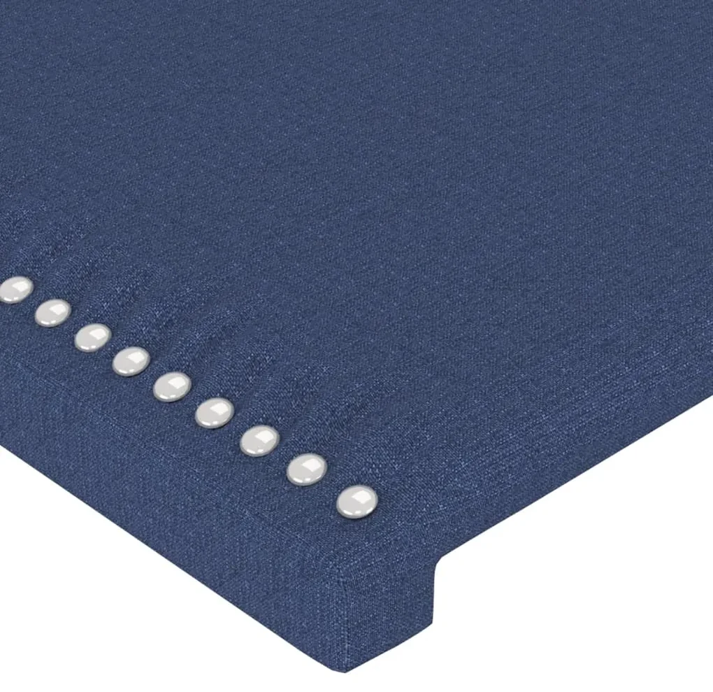 Testiera ad orecchio blu 103x23x118/128 cm in tessuto