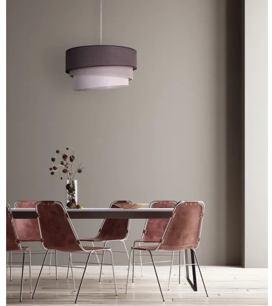 Duolla - Lampadario a sospensione con filo TRIO 1xE27/40W/230V diametro 45 cm antracite/grigio/bianco