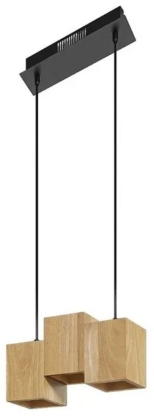 Ledvance - Lampadario LED dimmerabile su filo DECOR WOOD 3xLED/7W/230V Wi-Fi