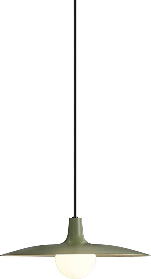 Lampada a sospensione retrò verde per sistema a binario monofase - Slimline Panzi