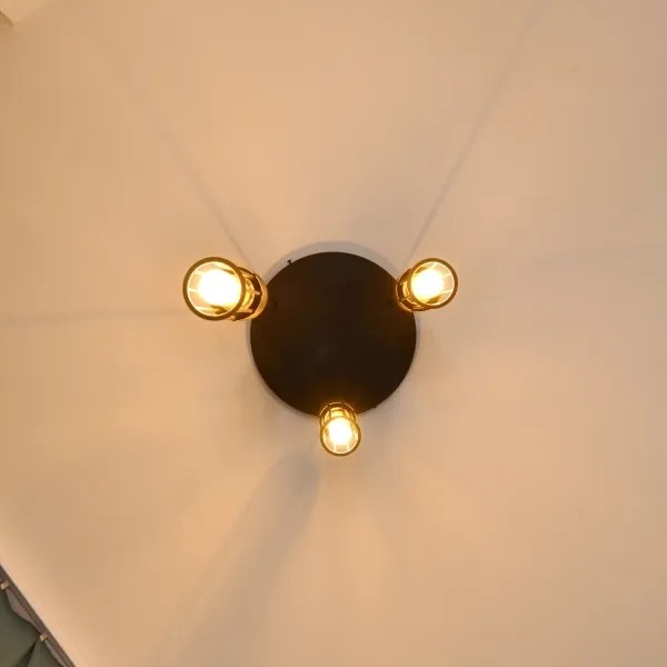 Lampadario a sospensione con filo MELODY 3xE27/15W/230V nero