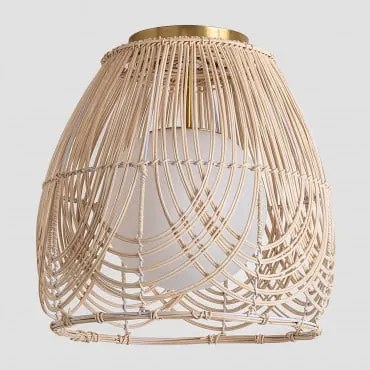 Lampada Da Soffitto In Rattan Tyrona Natural - Sklum