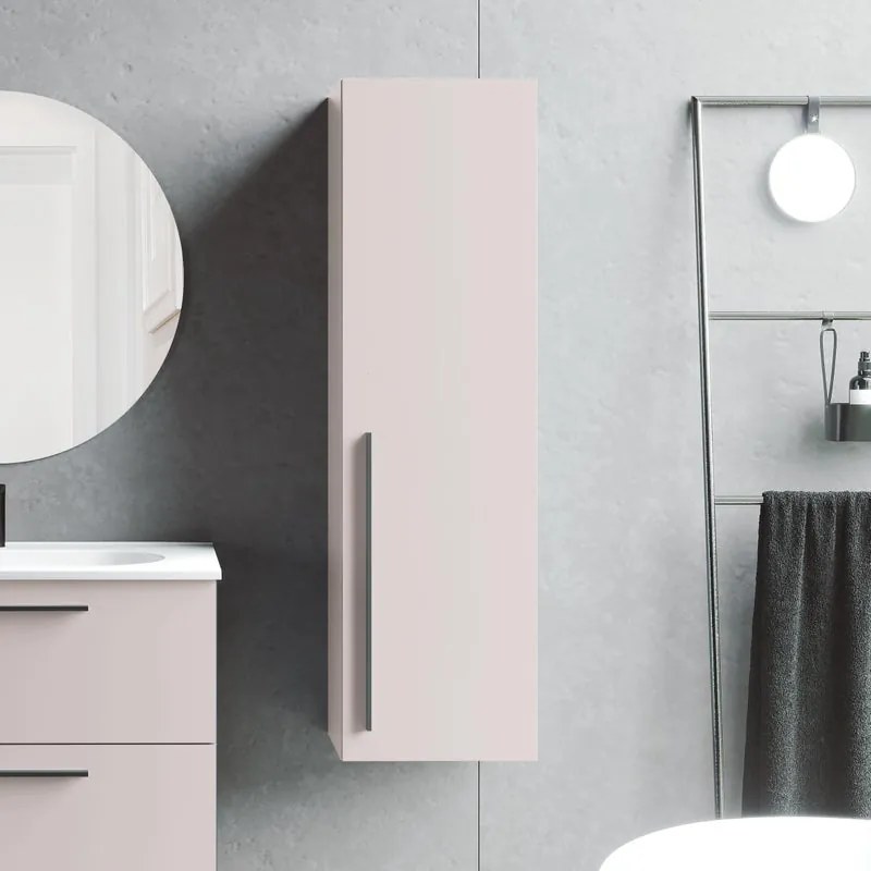 Colonna per mobile bagno Mia VISOBATH 1 anta P 27 x L 34.5 x H 120 cm cotone laccato truciolare