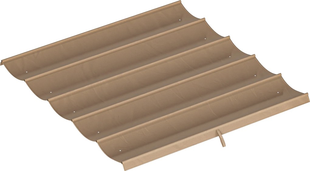 Telo per Pergola 250x255 cm con 10 Fori di Drenaggio in Poliestere Marrone Chiaro...