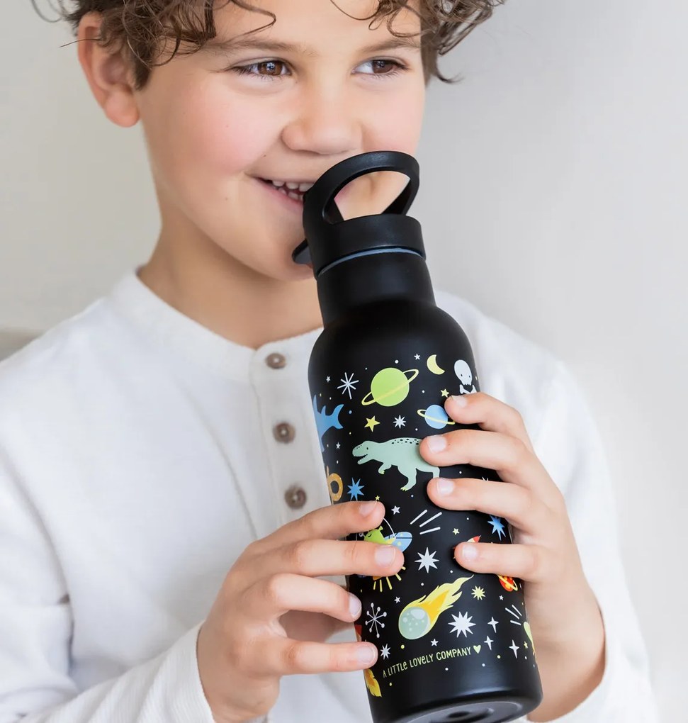 A Little Lovely Company - borraccia in acciaio inox, 500 ml - spazio