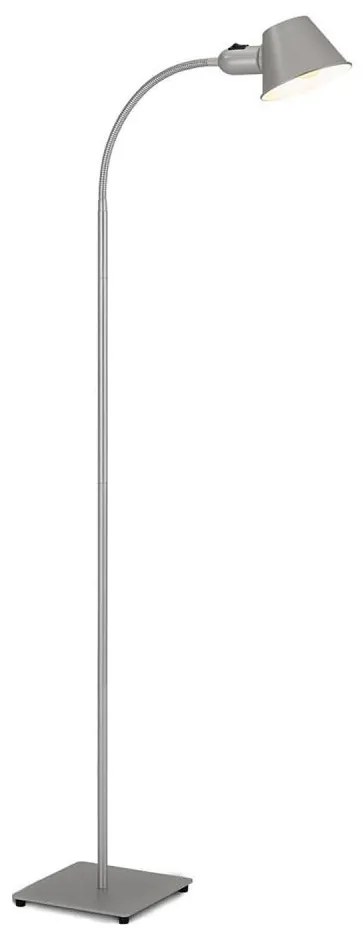 Brilo - Lampada da terra flessibile 1xE27/10W/230V argento