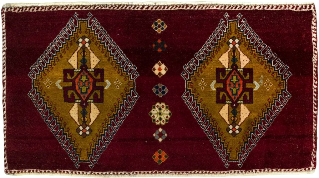 Shiraz Tappeto 50x90 Rosso (Iran) Annodato A Mano