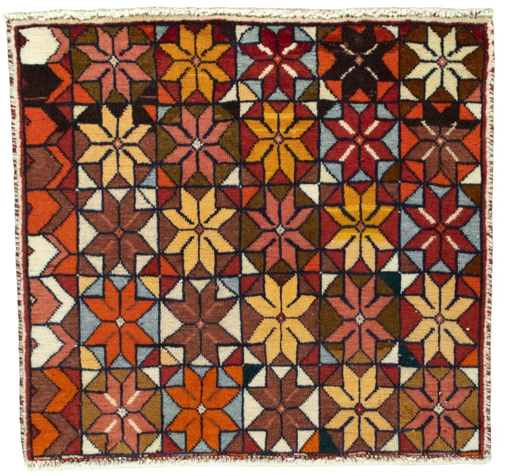 Shiraz Tappeto persiano 50 x 50 Rosso (Iran) Annodato A Mano