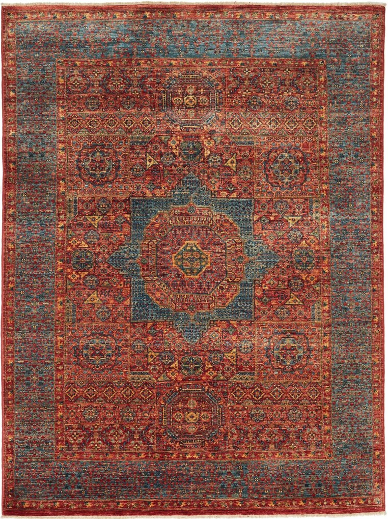 Mamluk Tappeto orientale 190x150 Viola (Pakistan) Annodato A Mano