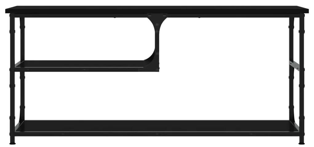 Mobile porta tv nero 103x38x46,5 cm legno multistrato e acciaio