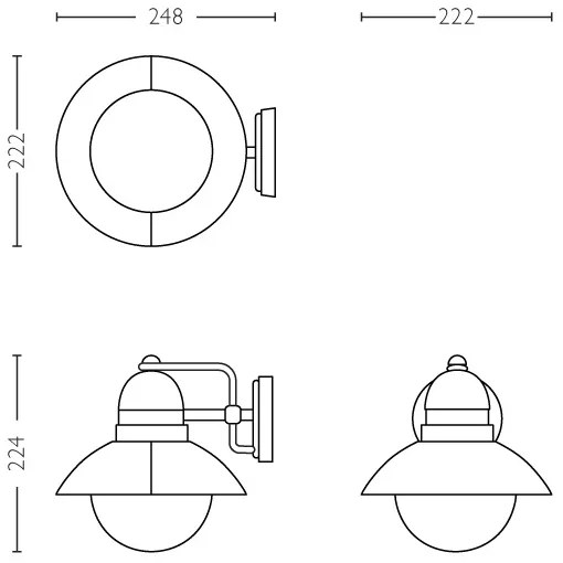 Philips 17237/30/PN - Lampada da esterno MYGARDEN HOVERFLY 1xE27/60W/230V