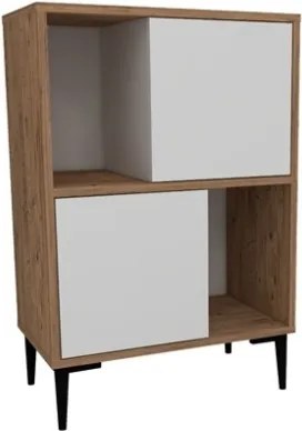 Mobile Da Cucina Multiuso Dispensa 60x35x90 Nikla Rovere E Bianco
