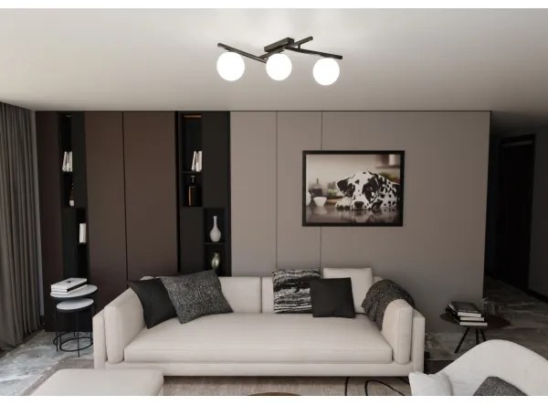 Plafoniera SMART 3xE14/10W/230V nero/bianco