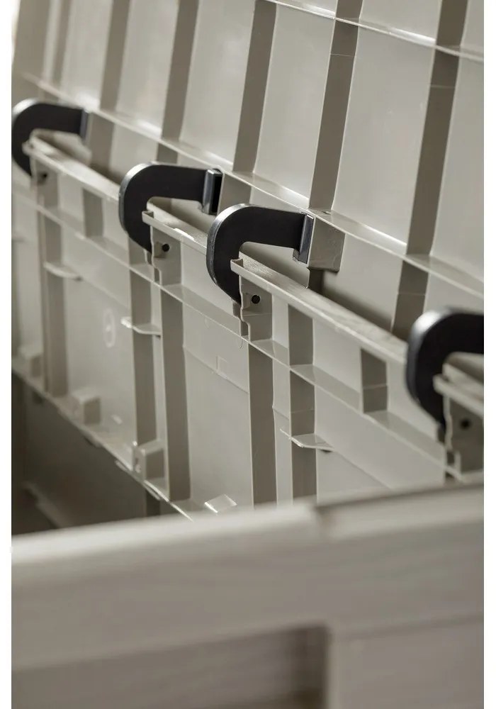 Contenitore da giardino grigio chiaro in plastica Woodys – Toomax