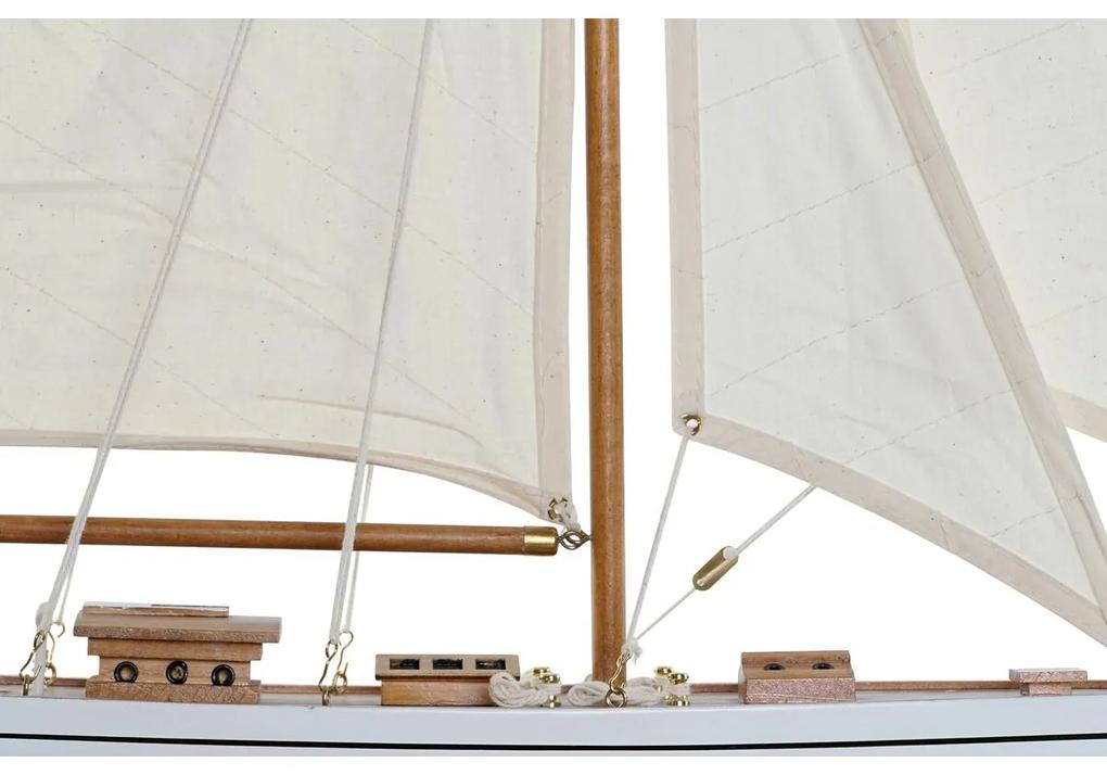 Barco DKD Home Decor 60 x 11 x 85 cm Bianco Mediterraneo