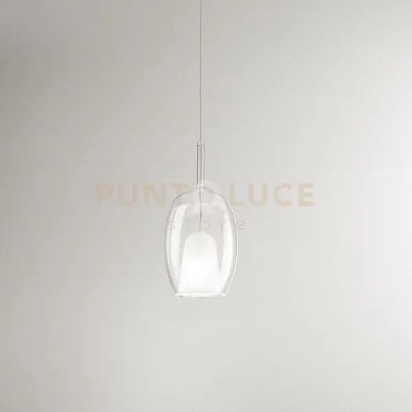 Vetro 1 luce attacco e27 trasparente rain d.17cm rosone acquistab...