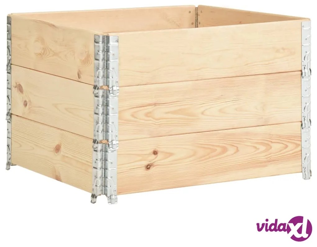 vidaXL Fioriere Rialzate 3 pz 100x100 cm in Legno Massello di Pino