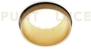 Thessaly faretto per incasso 1 luce bordo oro gu10