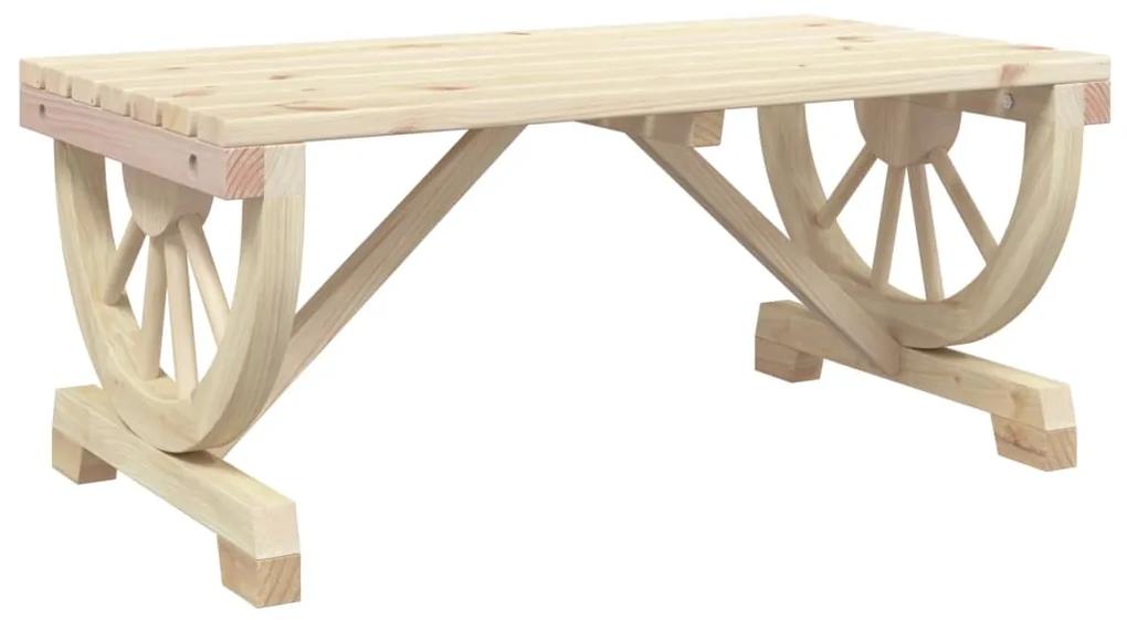Tavolino da giardino 90x50x40 cm in legno massello di abete