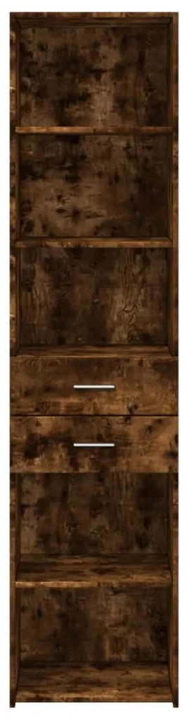 Credenza rovere fumo 45x42,5x185 cm in legno multistrato