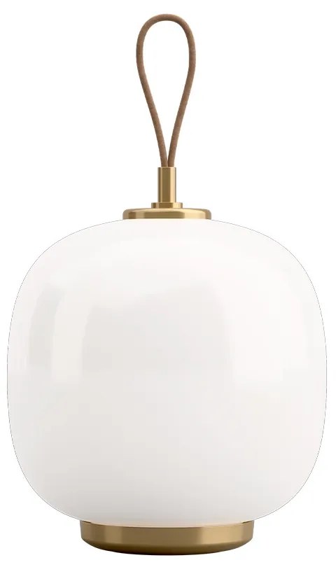 Louis Poulsen - VL45 Radiohus Portable Lampada da Tavolo Brass/Glossy White Opale Louis Poulse