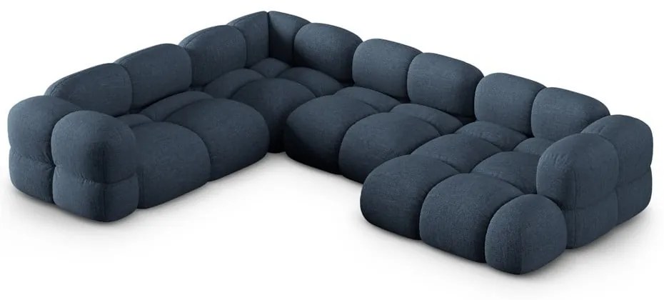 Divano angolare blu scuro (con penisola a sinistra/a U) Loretto – Cosmopolitan Design