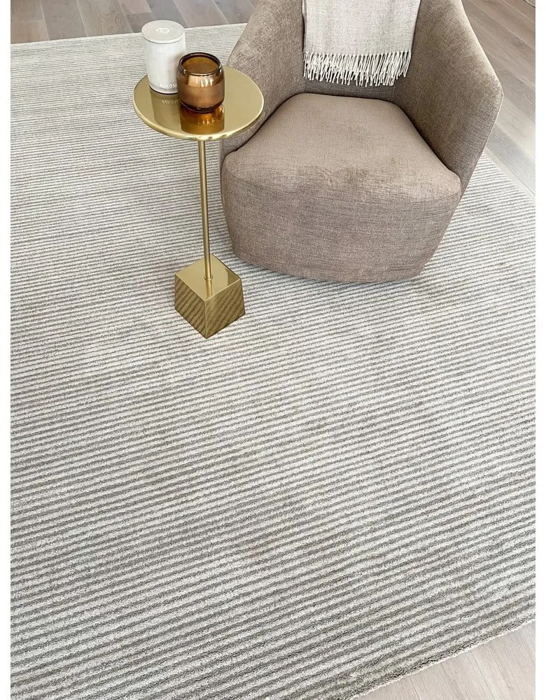 Tappeto in lana crema 160x240 cm Calisia M Ribs - Agnella