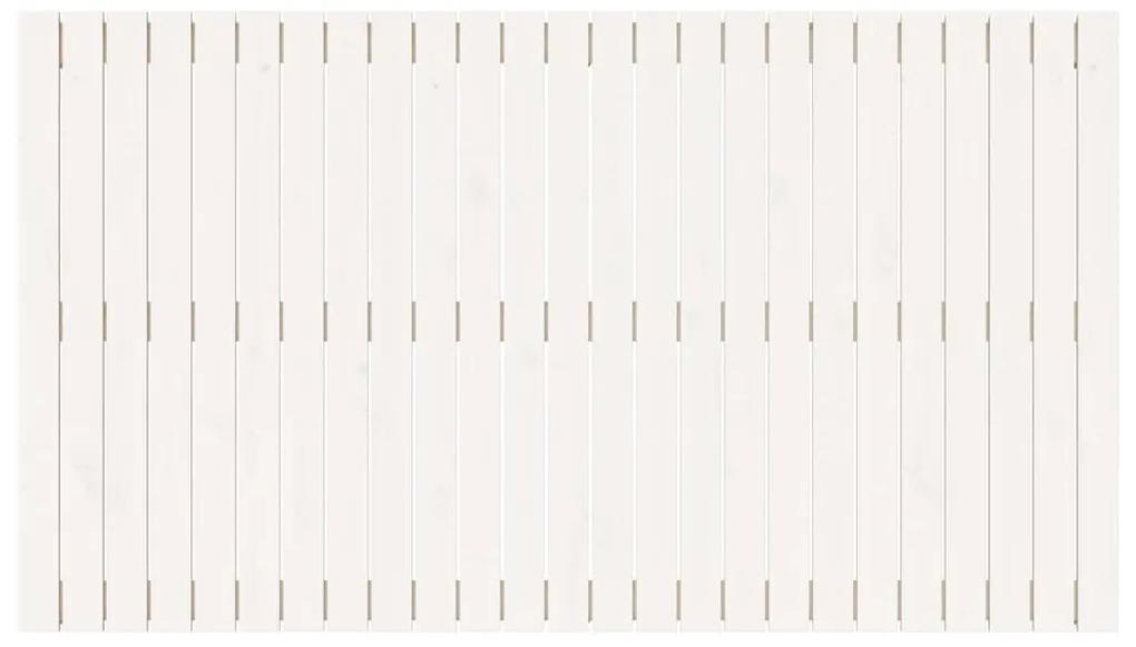 Testiera da parete bianca 159,5x3x90 cm legno massello di pino