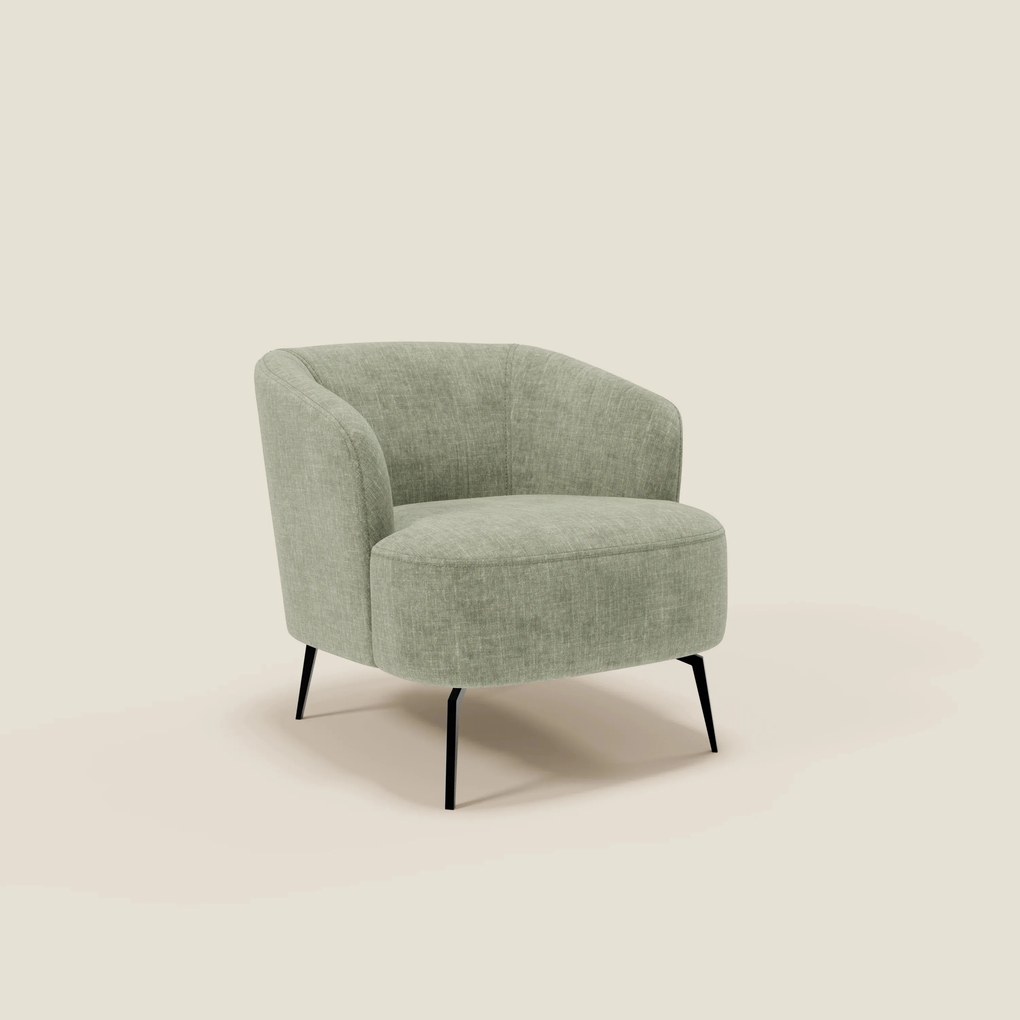 Renoa Poltroncina dall'eleganza moderna in tessuto smacchiabile T24 verde salvia