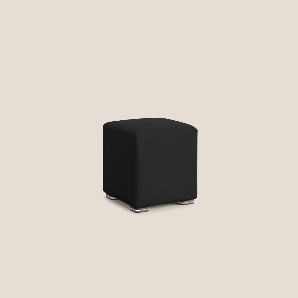 Cube pouf in microfibra smacchiabile T11 nero