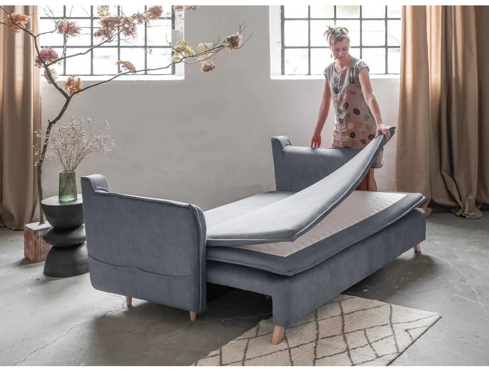 Divano in velluto grigio 225 cm Charming Charlie - Miuform