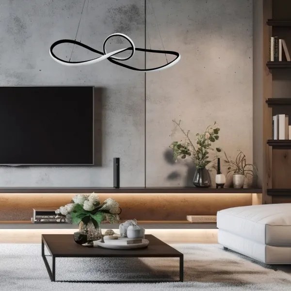 Lampadario LED a sospensione con filo MARCO LED/42W/230V nero