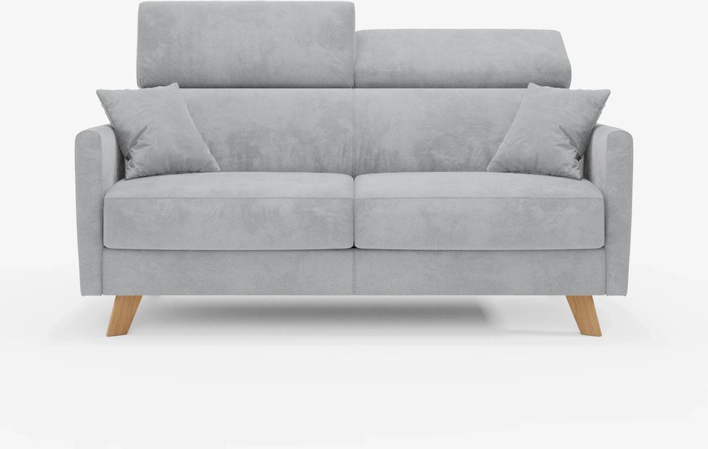 Francy divano letto con poggiatesta regolabili - 100% sfoderabile in elegante tessuto smacchiabile T30